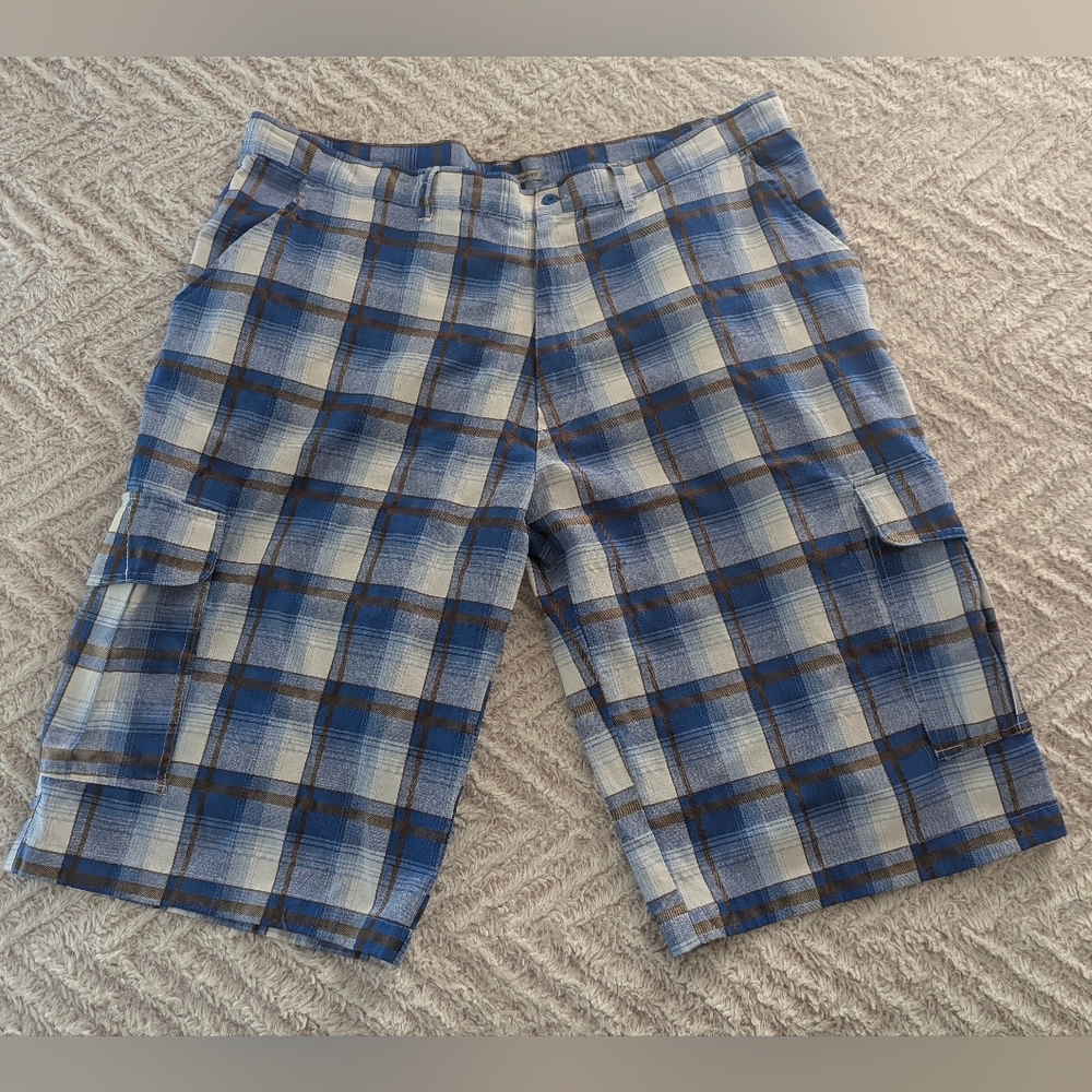 Beyond The Limit Plaid Cargo Shorts